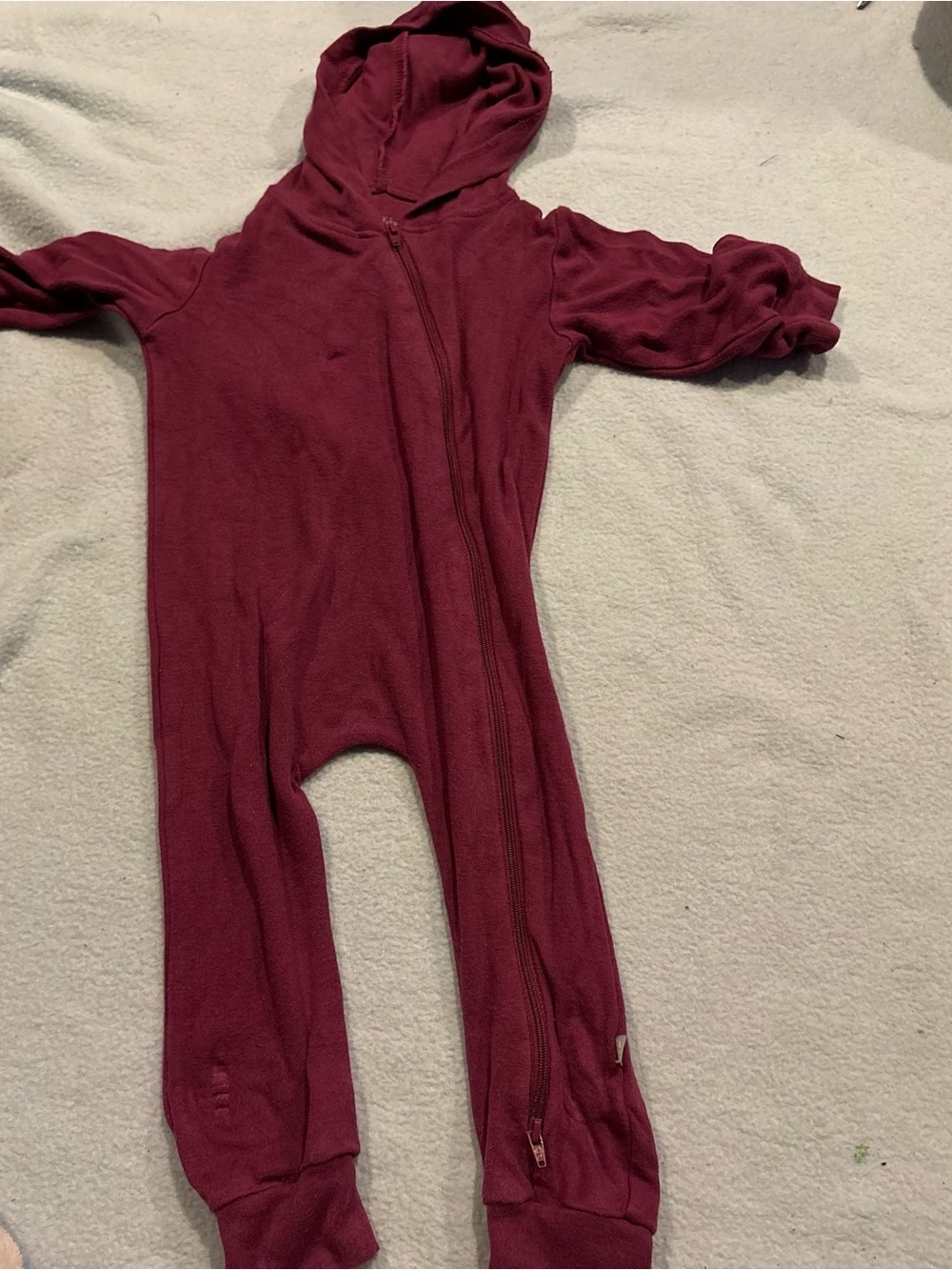 Kyte baby Bamboo Jersey Hooded Zippered Romper 12-18 months